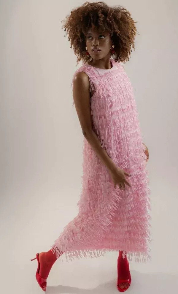 Midi Fringe Dress