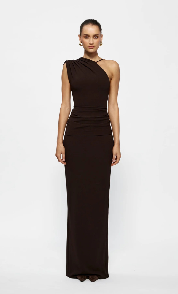 Greer Gown - Coffee Higher Dress Rental Greer Gown - Coffee Higher Dress Rental