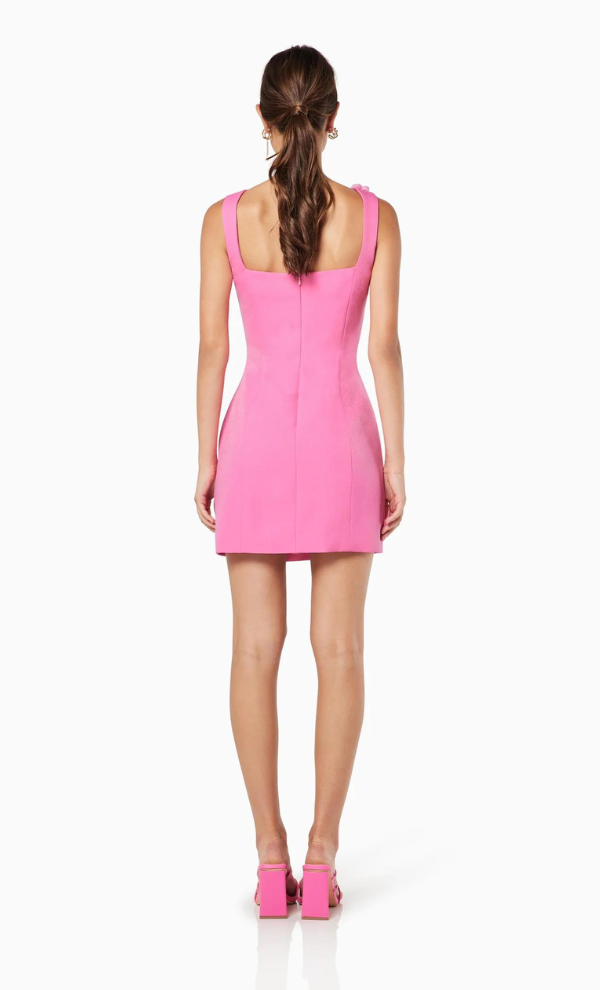 Trompe 3D Floral Mini Dress Pink