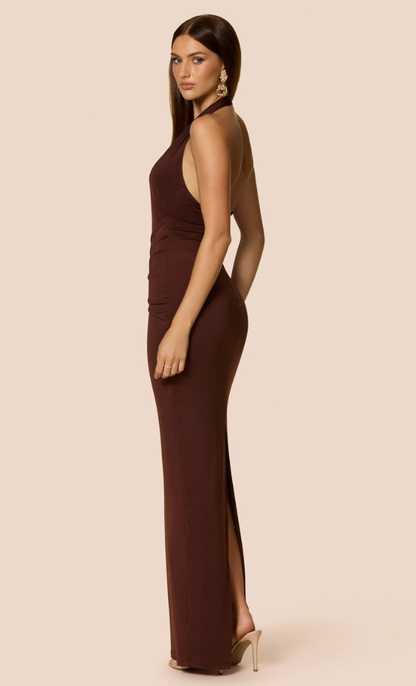 Leonie Halter Maxi Dress - Cocoa