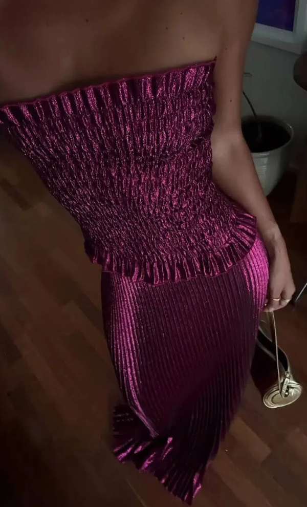 Maya Gown - Sangria Glitter