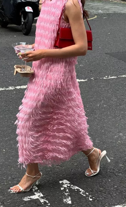 Midi Fringe Dress