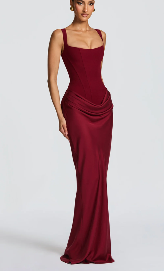 Cornelia Maxi Dress - Burgundy