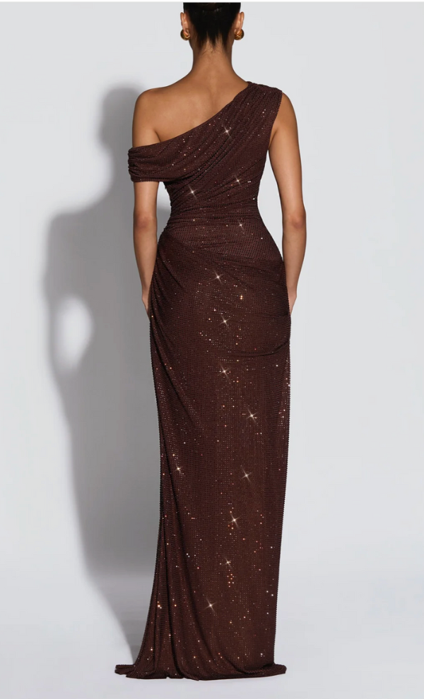 Ottilie Maxi Dress - Plum Brown