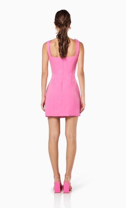 Trompe 3D Floral Mini Dress Pink