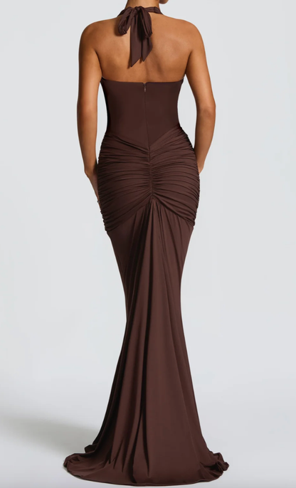 Rosetta Maxi Dress - Brown COMING SOON