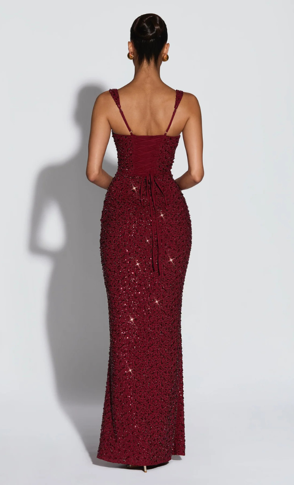 Calanthe Maxi Dress - Burgundy